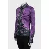 Purple silk shirt