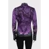 Purple silk shirt