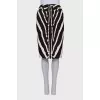 Jacket with skirt in animal print