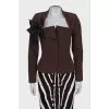 Jacket with skirt in animal print