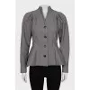 Fitted jacket made of wool and silk
