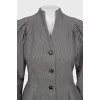 Fitted jacket made of wool and silk