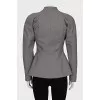 Fitted jacket made of wool and silk