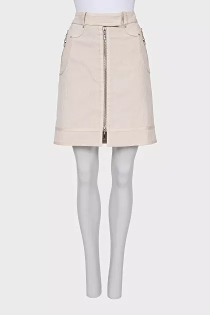 Beige corduroy skirt