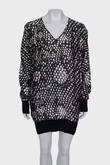 Slim fit silk dress