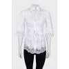 White shirt with lace elements