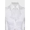 White shirt with lace elements