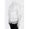 White shirt with lace elements
