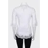 White shirt with lace elements