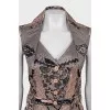 Printed button down vest
