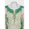 Silk blouse with lacing