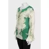 Silk blouse with lacing