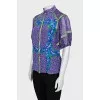Silk blouse floral print