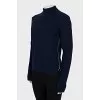 Blue sweater with zippers