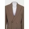 Double-breasted straight-cut jacket
