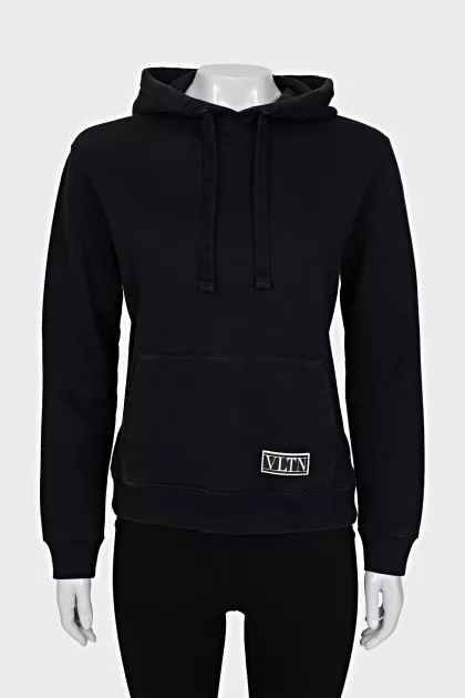 Hoodie with brand logo
