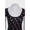 Black printed t-shirt
