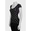 Black printed t-shirt