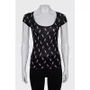 Black printed t-shirt