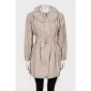Fitted coat with belt