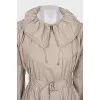 Fitted coat with belt