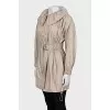 Fitted coat with belt
