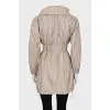 Fitted coat with belt