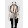Silk top with chain