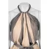Silk top with chain