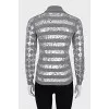 Striped wool turtleneck with sequins