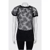 Black lace blouse