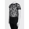 Black lace blouse