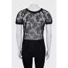 Black lace blouse