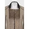 Cropped wool jacket with sequins
