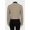 Cropped wool jacket with sequins