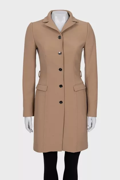 Beige wool coat