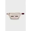 Leather waist bag with logo