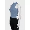 Knitted blue top with tag