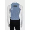 Knitted blue top with tag