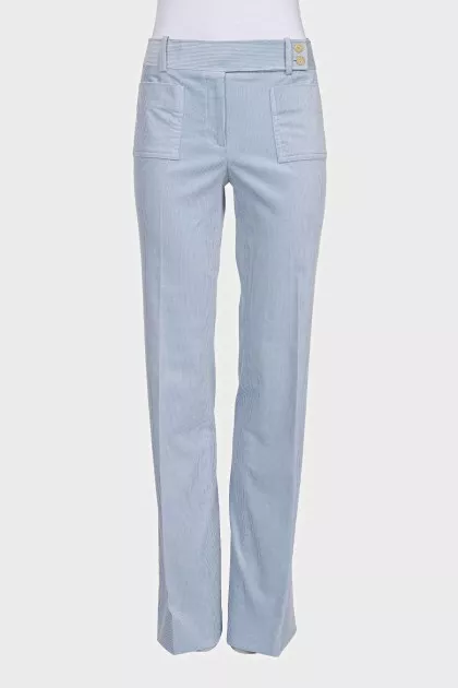 Light blue corduroy trousers