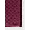 Wool scarf with print