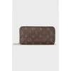 Zip wallet with branded print