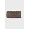 Zip wallet with branded print