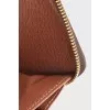 Zip wallet with branded print
