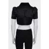 Short sleeve cropped jacket