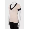 Beige straight cut t-shirt