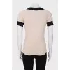 Beige straight cut t-shirt