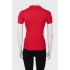 Cashmere and silk button-down t-shirt