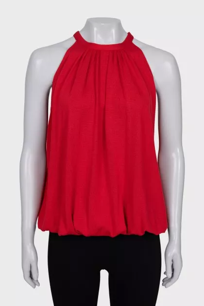 Red off shoulder tank top