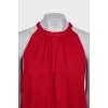 Red off shoulder tank top